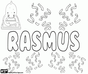 раскраска Rasmus, Расмус, вариант Erasmus, Эразма