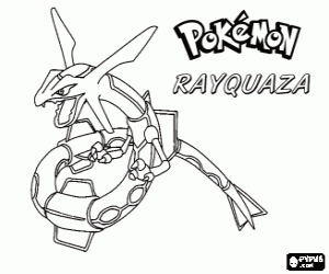 раскраска Rayquaza, покемон