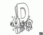 Буква D с некоторым домино частей