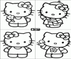 Рождение приглашений с рисунками Hello Kitty