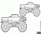 Снежный человек Monster Trucks гонки в конкурсе, пикапы с большими колесами