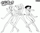 Суперагента команда из Totally Spies. Сэм, Кловер и Алекс с их костюмы шпиона