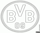 Герб BVB 09, дортмундской Боруссии, Ballspielverein Borussia 09 e.V. Dortmund, немецкий футбольный клуб