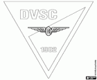 Знаком Debreceni Vasutas Sport Club, ВСК Дебрецен или DVSC, венгерский футбольный клуб