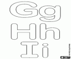 Буквы G, H, и я из пузыря алфавиту