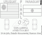 Уругвай - Парагвай. Заключительные Копа Америка Аргентина 2011 года. 24 июля стадио́н Монументальная, Буэнос-Айрес