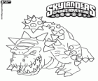 Skylander Bash, грозный динозавр. Земли Skylanders