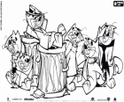 Top Cat и его банды. Шесть кошек являются героями анимационного фильма