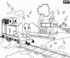 Паровоз Томас в переездах с барьером