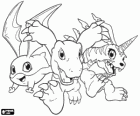 Digimon: Patamon, Agumon и Gabumon