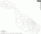 Карта Республики Мальты, остров в Средиземном море к югу от Италии