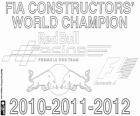 Red Bull Racing три времени ФИА конструкторы мировой чемпион 2010, 2011 и 2012