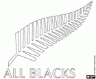 Логотип группы по регби Новой Зеландии All Blacks. Эмблема, Серебряный папоротник