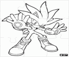 Пазл Silver the Hedgehog, Серебряная еж, Еж, что исходит от будущего