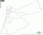 Карта Хашимитского Королевства Иордании. Столица: Амман. Ближний Восток страны