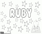 Ruby, название латинского происхождения. Оно происходит от имени драгоценный камень, Рубин