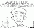 Arhur Christmas, делая знак ОК, поднимать большой палец