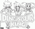 Логотип Dinosaur King с Максом, Рекс и Зои