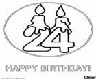 Поздравляю с днем рождения! Чтобы отпраздновать двадцать четыре года