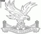 Знак клуба Кристал Пэлас. Лондонский футбольный клуб с прозвища орлы, Eagles, и стекольщиков, Glaziers