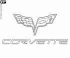 Логотип Chevrolet Corvette, Шевроле Корвет, марка спортивных автомобилей из США