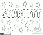 Scarlett, Скарлетт, имя английского происхождения. Вариант Scarlet