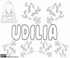 Udilia, имя с различных источников. Udilia, вариант названия, как Одилия и Оделия