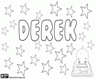 Derek, Дерек, сокращенная форма Dederik. Производные от германского имени Теодориха