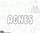 Agnes, Агнес, имя латинского происхождения, которая исходит от Agnus, что означает ягненка. Agnes, Агнес, имя греческого происхождения, полученных от Hagne, смысл которого является чисто