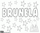 Brunela, вариант Brunella. Уменьшительное от Бруна, Bruna, женский Bruno