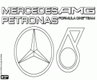 Логотип AMG Mercedes Petronas F1 Team, команда Формулы-1