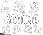 Karima, Карима, вариант Karimah, Kareema, Kareemah и Kareima. Karima это женская форма Karim или Кareem. Его значение в арабском языке является щедрым