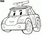 Полицейский автомобиль Robocar Poli, главный герой, всегда является предупреждение для любого чрезвычайного уведомления