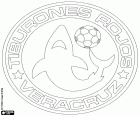 Эмблема Club Deportivo Tiburones Rojos de Veracruz, Тибуро́нес Ро́хос де Веракру́с, красный акулы Веракрус, мексиканский футбольный клуб