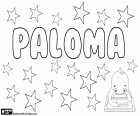 Paloma, Палома, женское имя на испанском языке. Palomа, название происходит от слова латинского palumba. Его значение имя птицы голубь