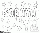 Soraya, Сорайя, вариант Suraya, Сурая и Surayya, женское имя персидского происхождения. Soraya, название происходит от имени арабского Thurayya, вариант Thuraya. Его значение является жемчужиной или драгоценность