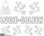 Lucie-Coleen, имя Lucie и Coleen, имя для девочки, используемые на французском языке