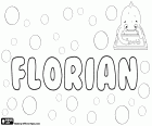 Florian, Флориан, имя латинского происхождения, от имени римского Florianus, полученных из Florus. Флориан, мужское имя во многих языках, включая немецкий, польский и французский. Также имя на испанском, чешском и словацком, Флориан. Транскрипция имени на русском, украинском и болгарский