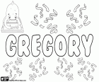 Gregory, Грегори, имя для детей на английском языке, а также на французском языке, вариант Грегуар. Производные от латинского названия Грегориус, который приходит от греческого Григория