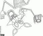 Mangle представляет собой усовершенствованный вариант Foxy. Mangle кажется чревовещатель манекен, этот персонаж почти полностью модульных. Mangle имеет второй полностью механическая голову