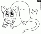 Possum, сумчатых с длинным хвостом из Австралии