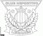 Логотип Клуб Депортиво Леганес, Club Deportivo Leganés. Футбольный клуб, основанный в 1928 году, со штаб-квартирой в Леганесе, город недалеко от Мадрида и в первый раз в своей истории сыграет в чемпион в сезоне 2016-2017 гг.