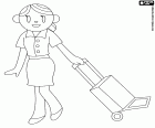 Стюардессой прибывающих на посадку с чемоданом