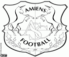 Логотип спортивного клуба Амьен, Amiens Sporting Club, футбольный клуб Амьена, городе Пикардия в Северной Франции