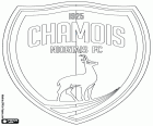 Эмблема Chamois Niortais Football Club, известный как Les Chamois, серн, футбольный клуб Ньор, город де-Севр в центре-Запад Франции
