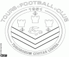 Логотип Тур футбольный клуб, Tours Football Club, футбольный клуб со штаб-квартирой в туре, город в центр Запад Франции и столица департамента Эндр и Луара