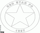 Значок Ред Стар ФК, Red Star Football Club, футбольный клуб базирующийся в Сент-Уан, коммуна в Департаменте из Сена-Сен-Дени в к северу от Парижа