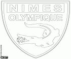 Щит Ним Олимпик, Nîmes Olympique, футбольный клуб со штаб-квартирой в городе ним, столица департамента Гар на юге Франции