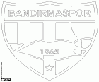 Логотип Bandırmaspor, футбольный клуб со штаб-квартирой в Бандырме, город на северо-западе Турции в регионе Мармара, самый густонаселенный регион страны