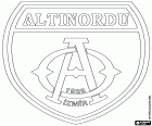 Логотип Altınordu Futbol Kulübü, футбольный клуб города, митрополит прибрежный город в Западной Анатолии, столица Измира в регионе Эгейского моря
